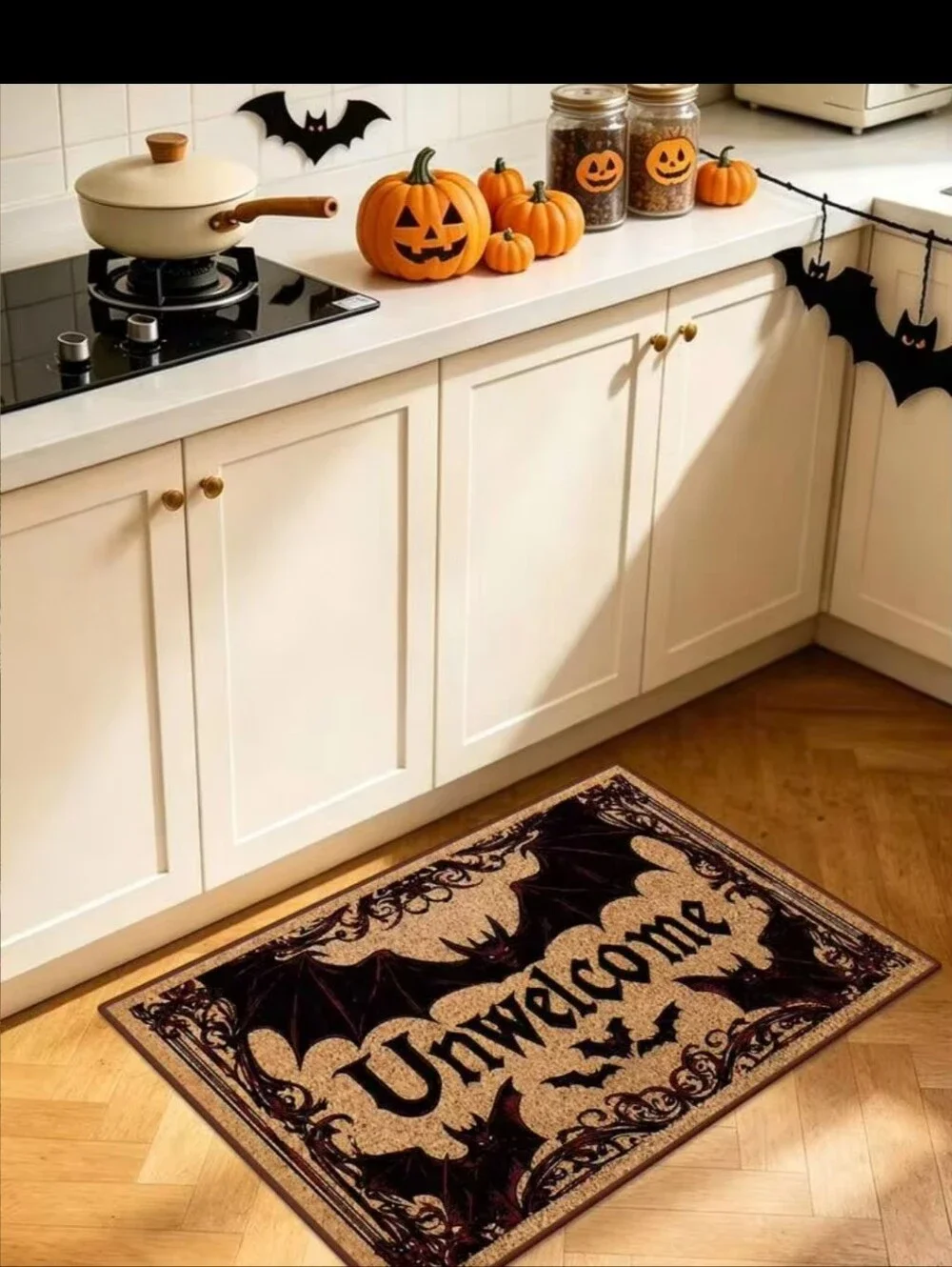 NWT Unwelcome Funny Bat Halloween Fall Welcome Doormat